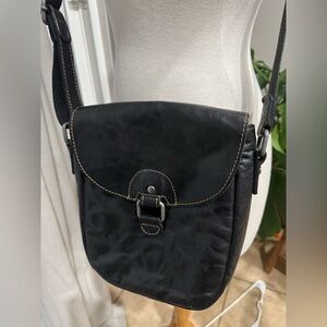 Black Leather Crossbody Bag Jack George’s‎